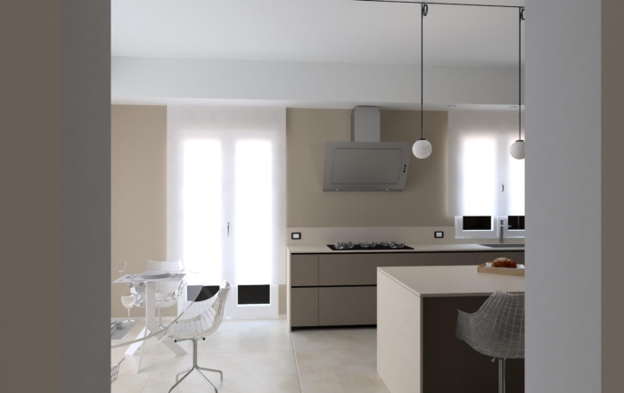 progetto per cucina open space