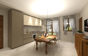 Progetto cucina moderna semplice